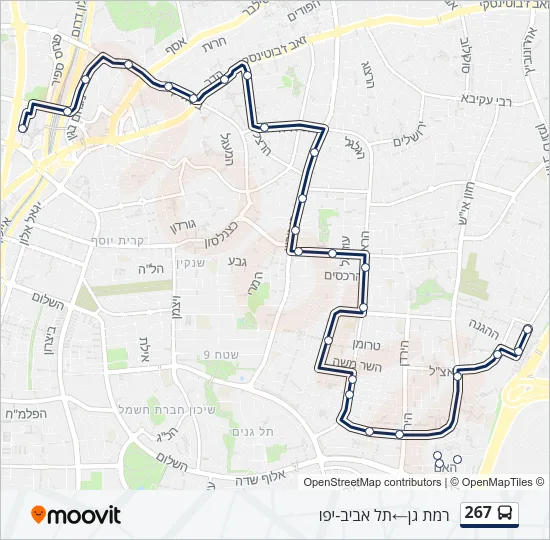 267 Bus Line Map
