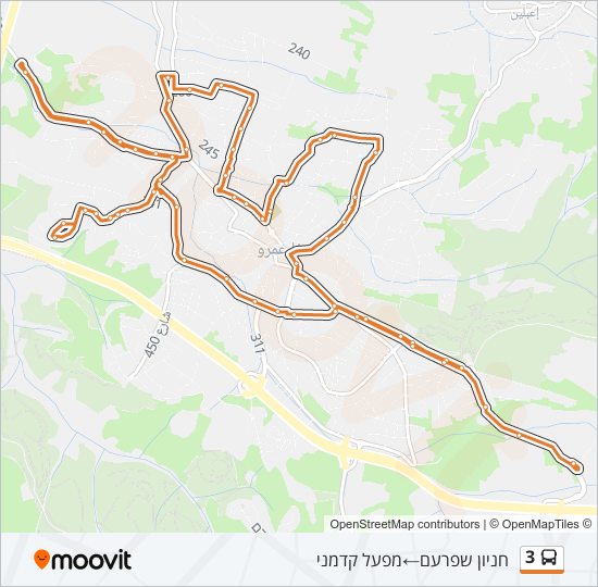 3 bus Line Map