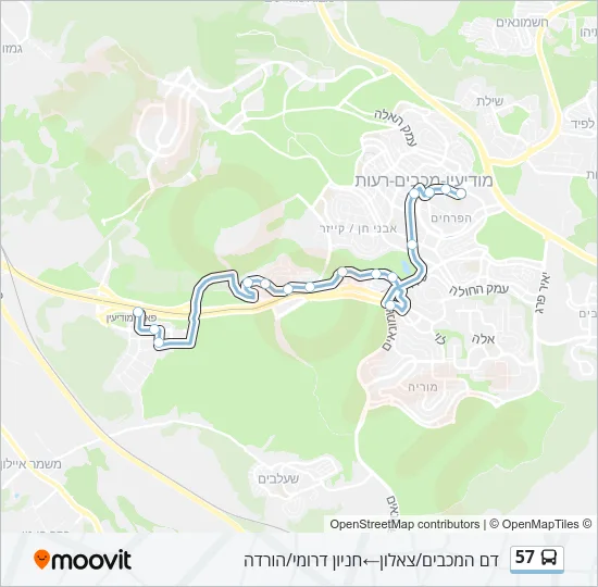 57 Bus Line Map