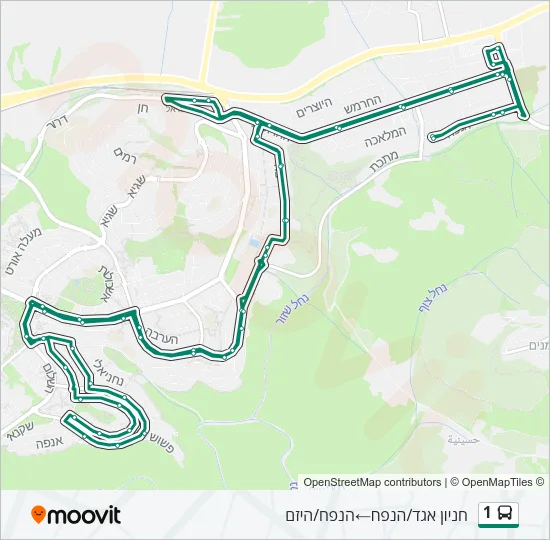 1 Bus Line Map