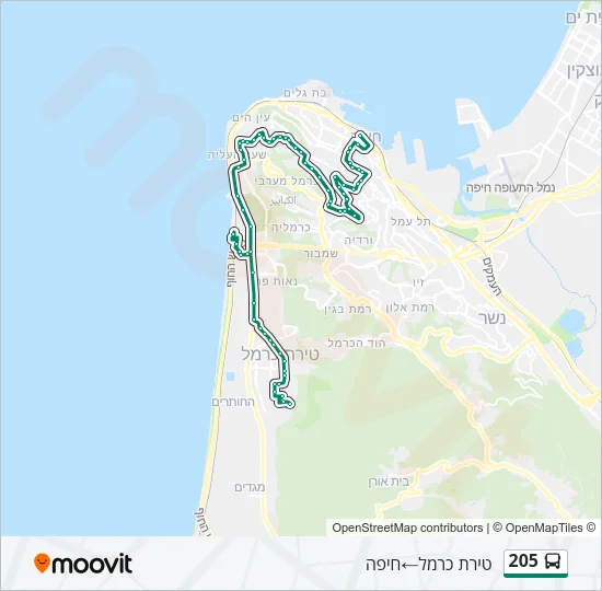 205 Bus Line Map