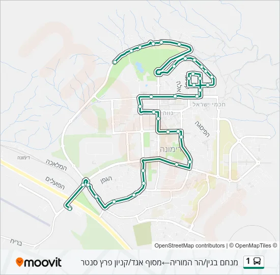 Автобус 1: карта маршрута
