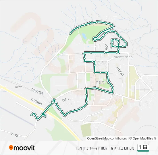 Автобус 1: карта маршрута