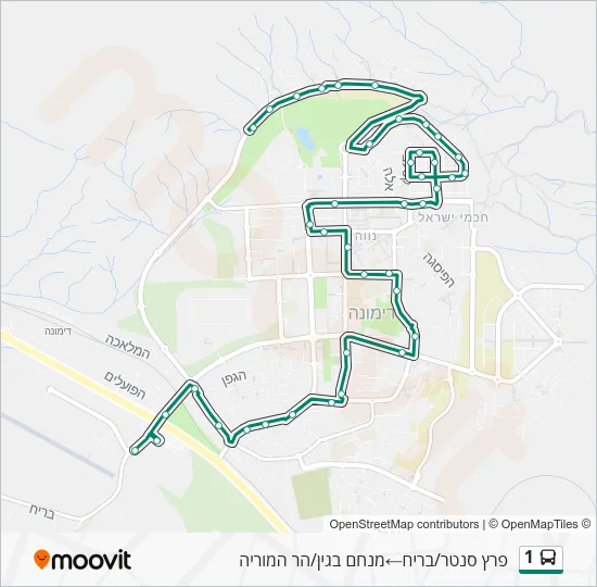 Автобус 1: карта маршрута