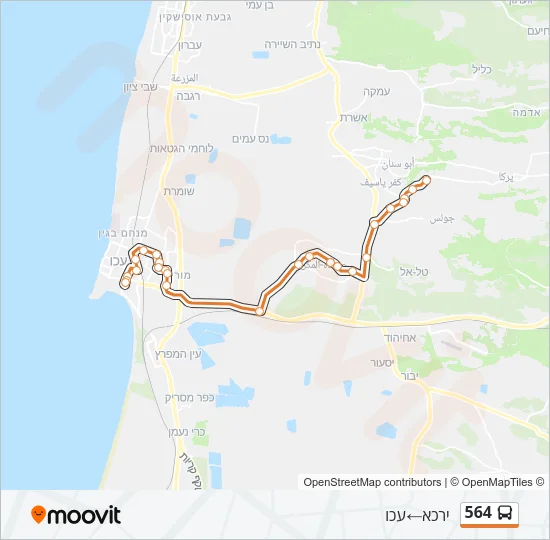 564 Bus Line Map