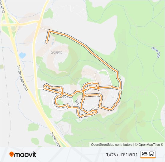 5א Bus Line Map