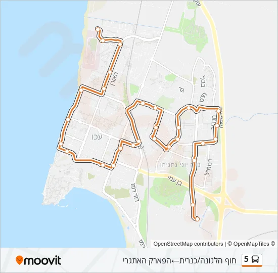 5 Bus Line Map