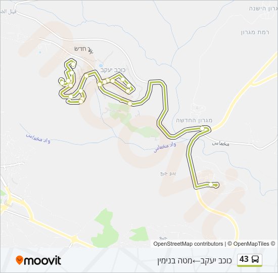 43 Bus Line Map