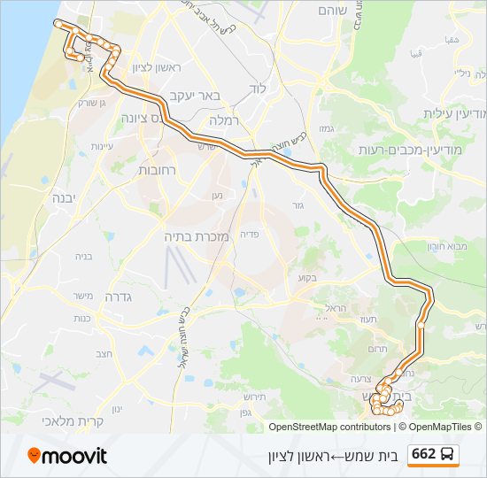 662 Bus Line Map