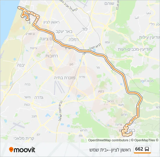 662 Bus Line Map