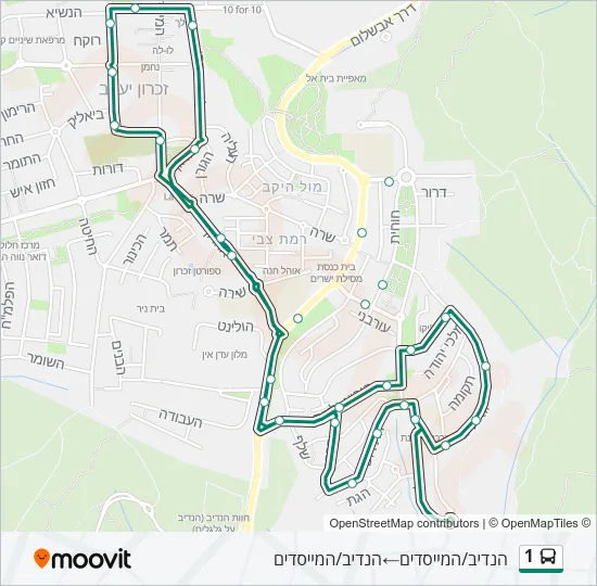 1 Bus Line Map
