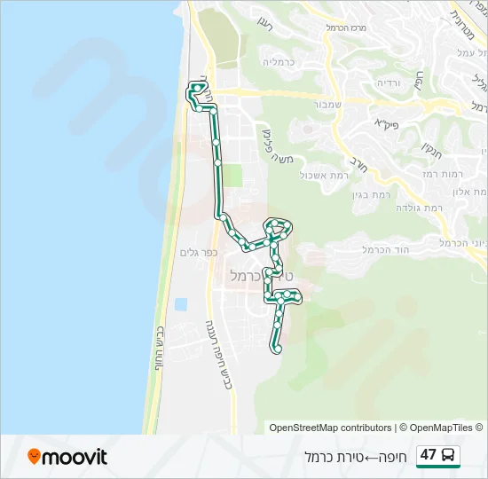 47 Bus Line Map