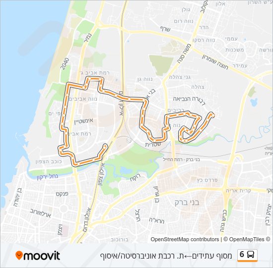 6 Bus Line Map