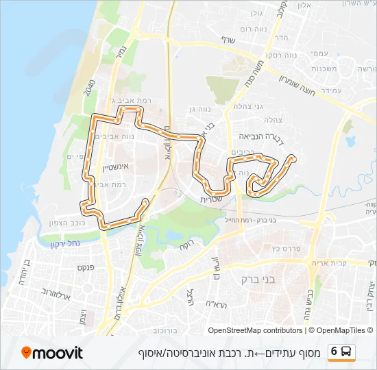 6 Bus Line Map
