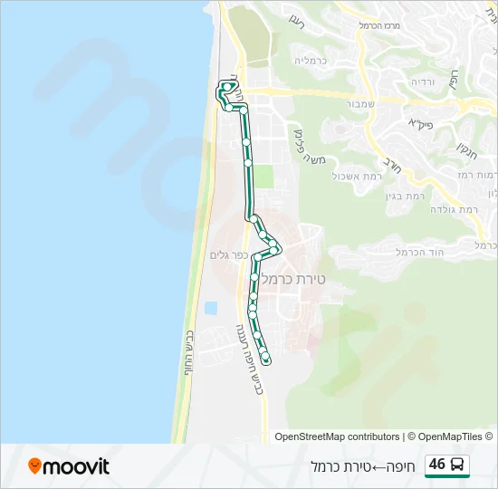 46 Bus Line Map