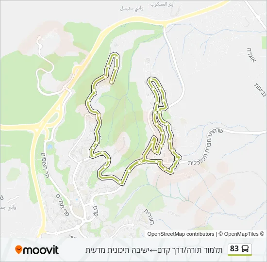 83 Bus Line Map