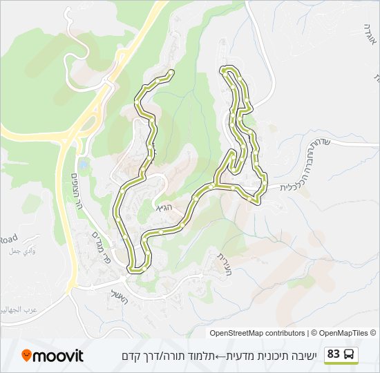 83 Bus Line Map