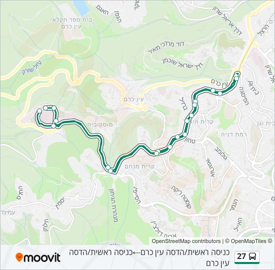 27 bus Line Map