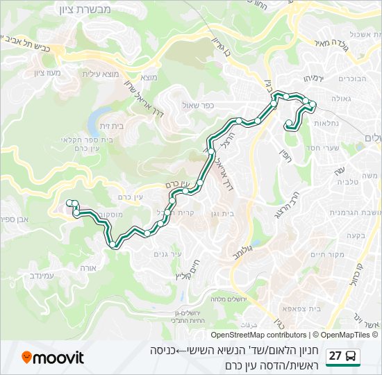 27 Bus Line Map