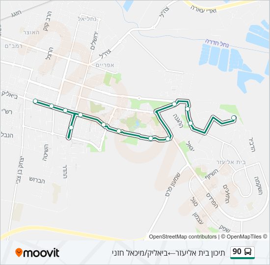 90 Bus Line Map