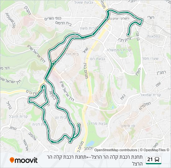 21 Bus Line Map