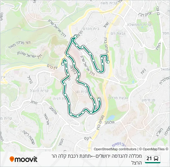21 Bus Line Map