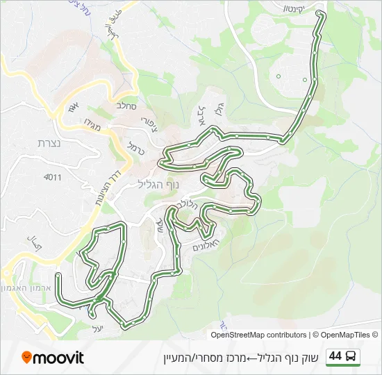 44 Bus Line Map