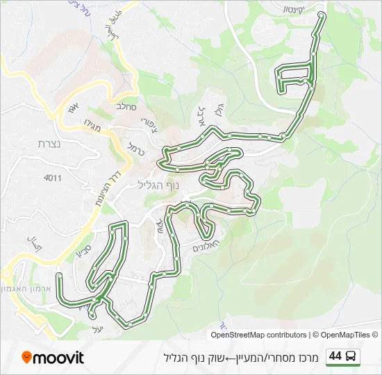44 Bus Line Map