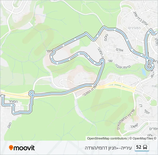 52 Bus Line Map