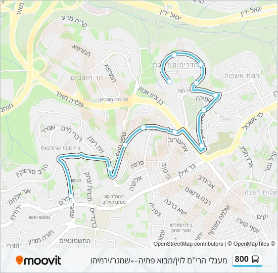 800 Bus Line Map