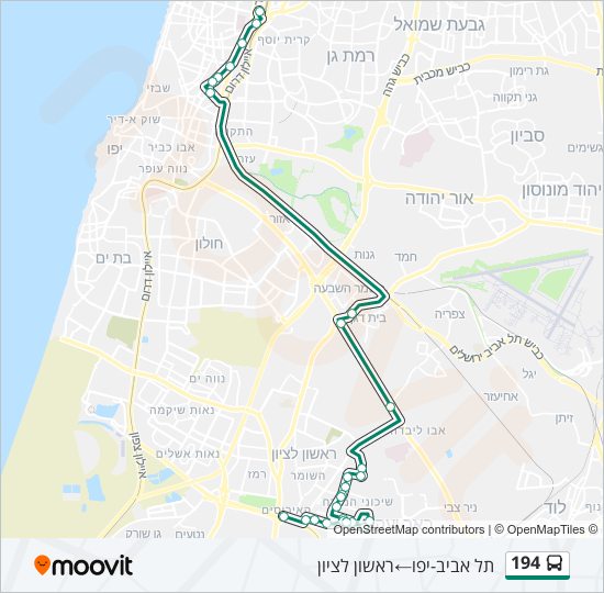 194 bus Line Map