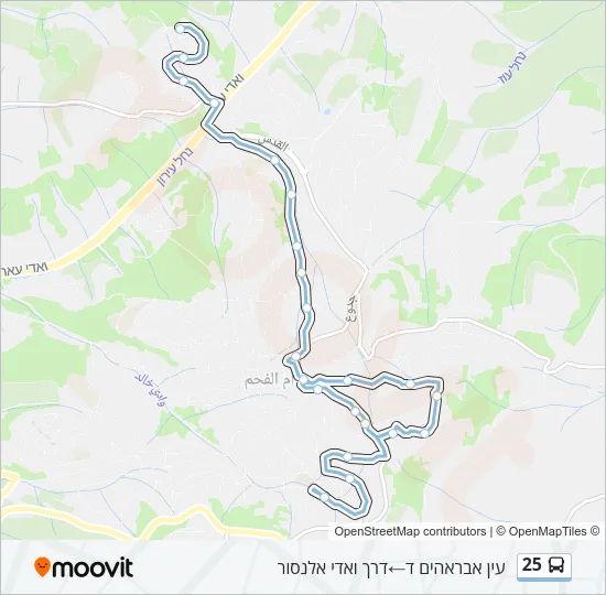 25 Bus Line Map