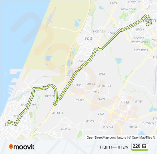 220 Bus Line Map