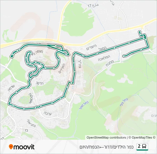 2 Bus Line Map