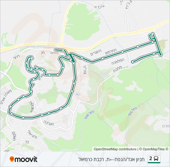 2 Bus Line Map