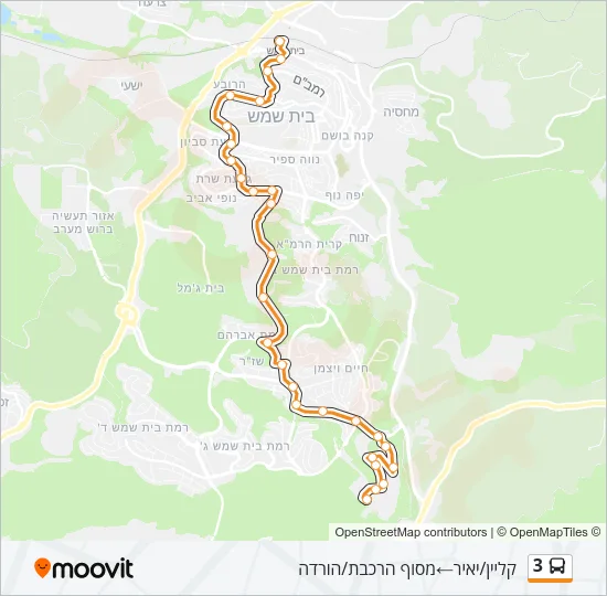 3 Bus Line Map