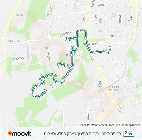 2 Bus Line Map