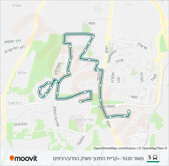 5 Bus Line Map