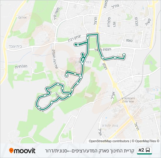 2א bus Line Map