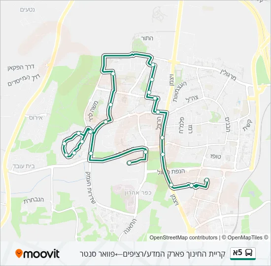 5א Bus Line Map