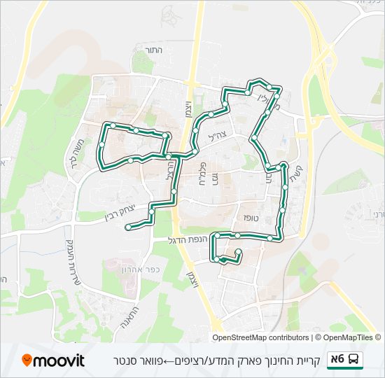 6א Bus Line Map