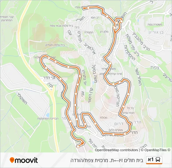 1A Bus Line Map