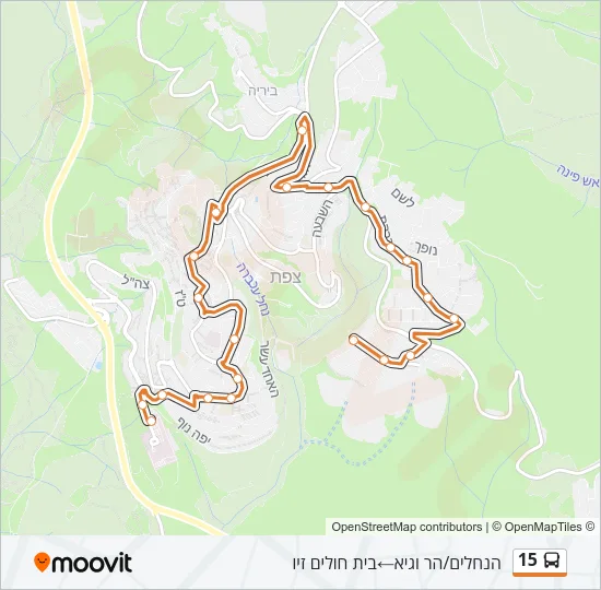 15 Bus Line Map