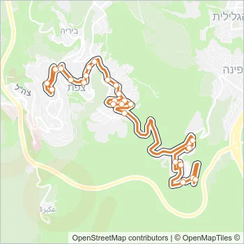 22א Bus Line Map