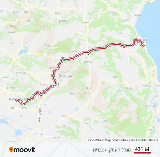 431 Bus Line Map