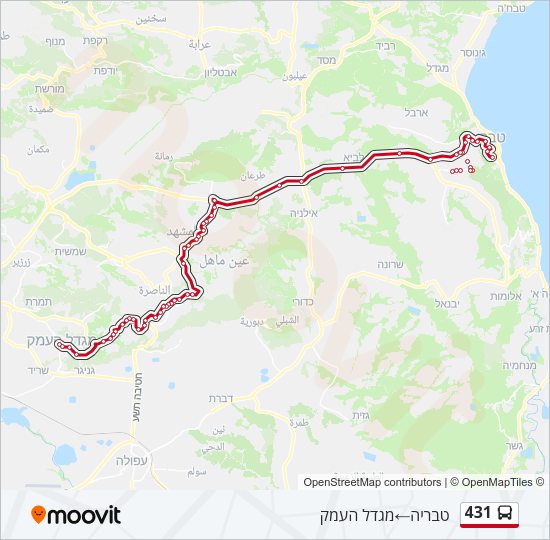 431 Bus Line Map
