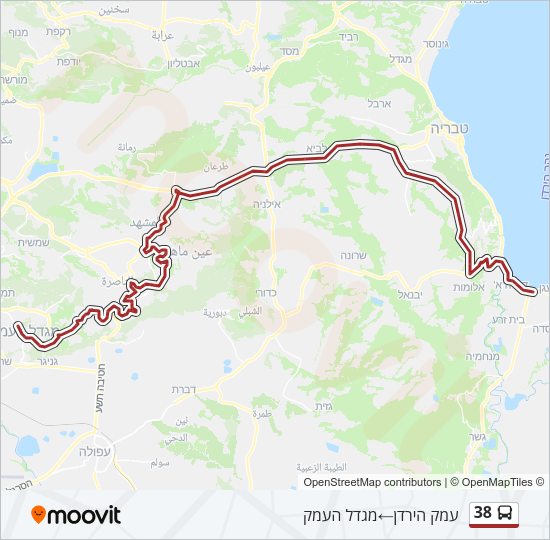 38 Bus Line Map