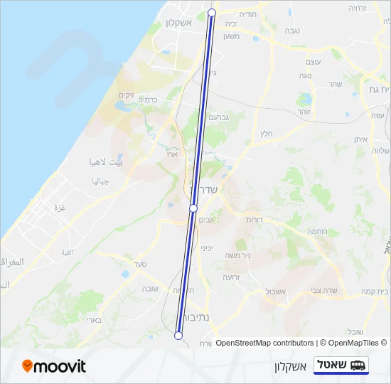 שאטל Shuttle Line Map