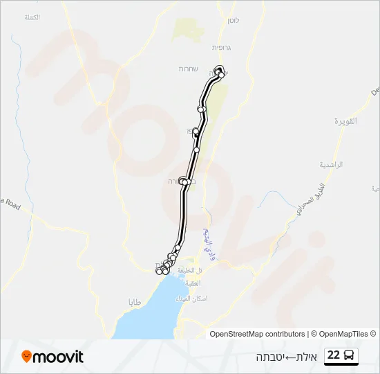 22 Bus Line Map
