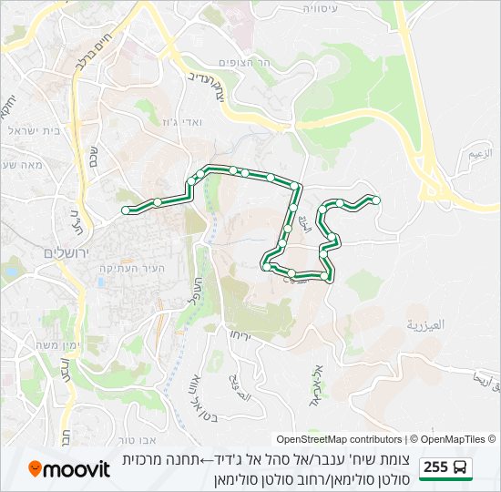 255 bus Line Map